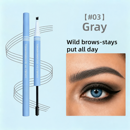 Stycove Waterproof 2-in-1 Micro-Fork Eyebrow Pen & Tinted Gel
