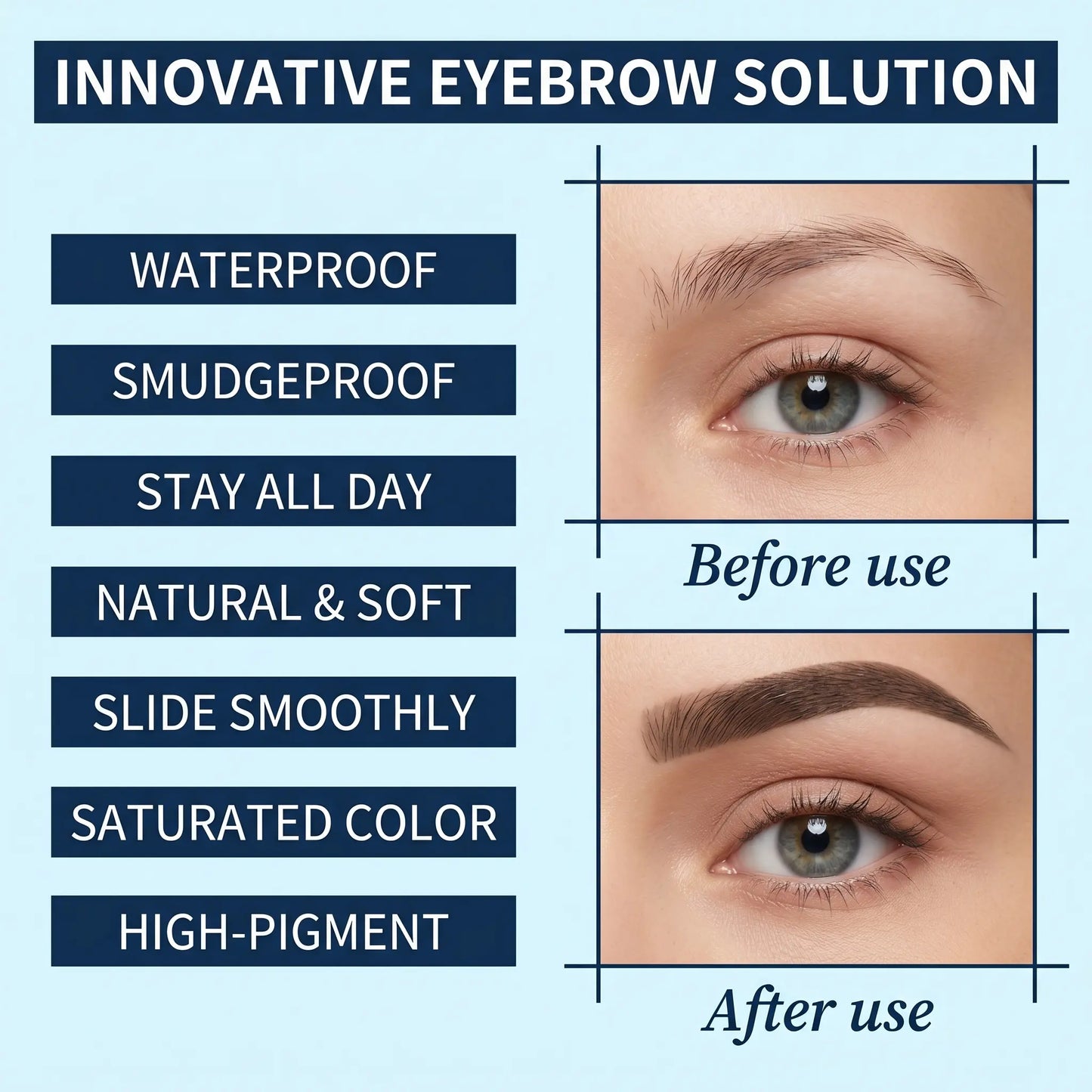 Stycove Waterproof 2-in-1 Micro-Fork Eyebrow Pen & Tinted Gel