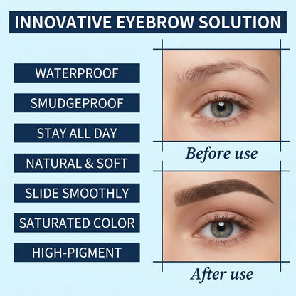 Stycove Waterproof 2-in-1 Micro-Fork Eyebrow Pen & Tinted Gel