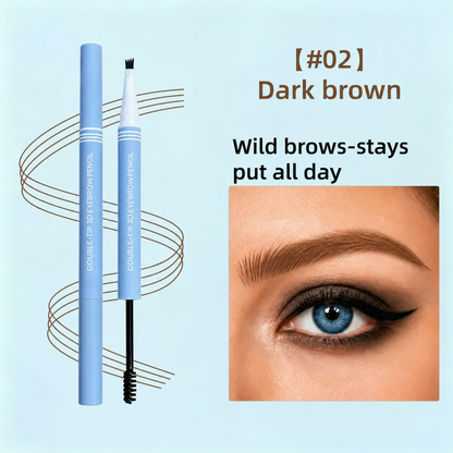 Stycove Waterproof 2-in-1 Micro-Fork Eyebrow Pen & Tinted Gel