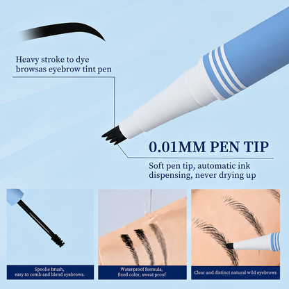 Stycove Waterproof 2-in-1 Micro-Fork Eyebrow Pen & Tinted Gel